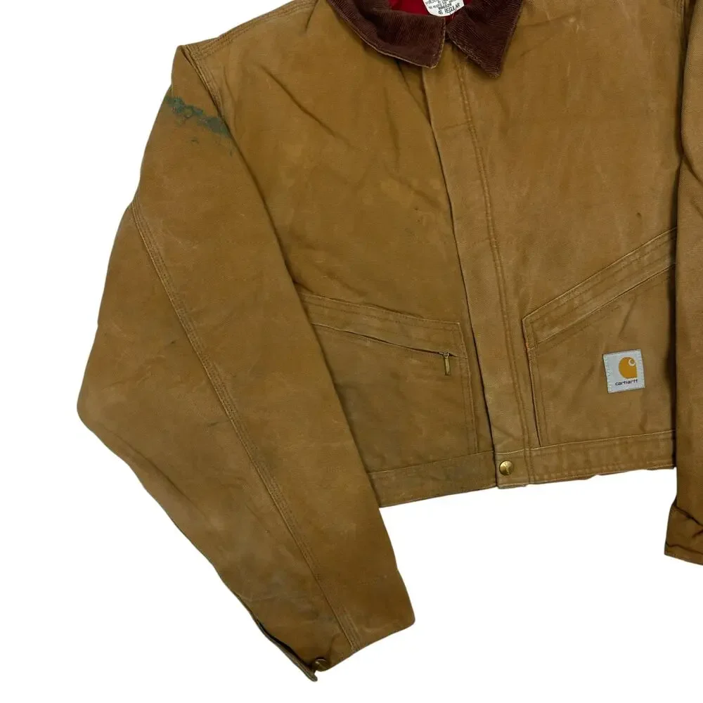 Carhartt cropped detroit style brown work wear jacket